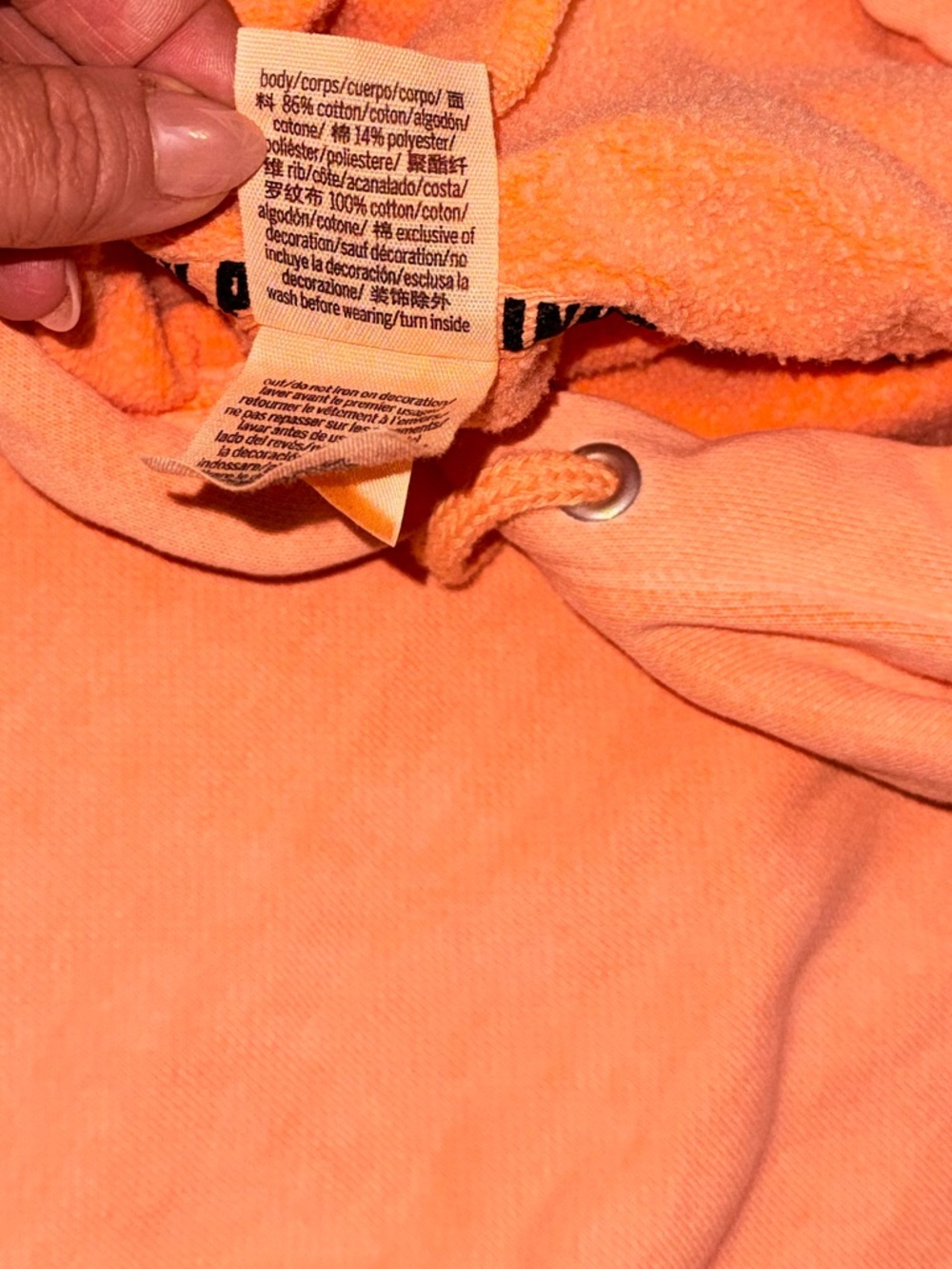 Victoria’s Secret PINK • Florescent Coral Hoodie - Picture 7 of 9